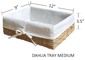 Dahlia Low Tray Organizer Basket