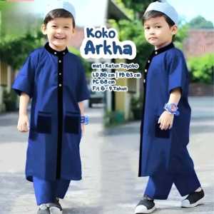 SETELAN BAJU MUSLIM ANAK LAKI LAKI PLUS PECI 0-12 BAJU KOKO ANAK LAKI LAKI LEBARAN TERBARU