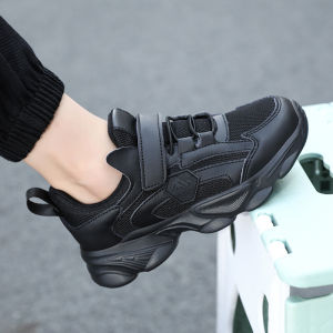 Sepatu Sekolah Hitam Polos / Sepatu Sneakers Anak SD