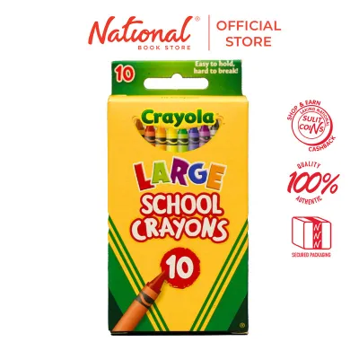 Crayola Crayons Large 10 Colors - School & Office Supplies - Coloring