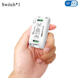 WenQia 433MHz Mini Light Remote Control Switch Round Panel Switch 220V 230V 240V 10A Receiver Module Fan Lamp LED Support