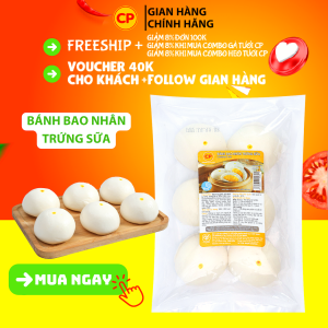 Bánh bao trứng sữa 360g - bánh bao ăn sáng tiện lợi