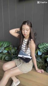 ผ้าใบ กระเป๋า ทรงคาดอก กันน้ำ 100% ดันตามหน้า (No.037) ฟรี