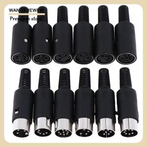 [COD] DIN Plug Socket Connector 3 4 5 6 7 8 PIN Male Female Chassis Cable Mount