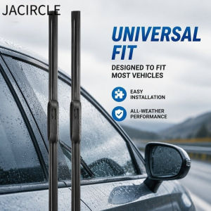 JACIRCLE Car Side Window Wiper Blades Universal Silicone Rubber Strip Rain Water Mist Cleaner Set
