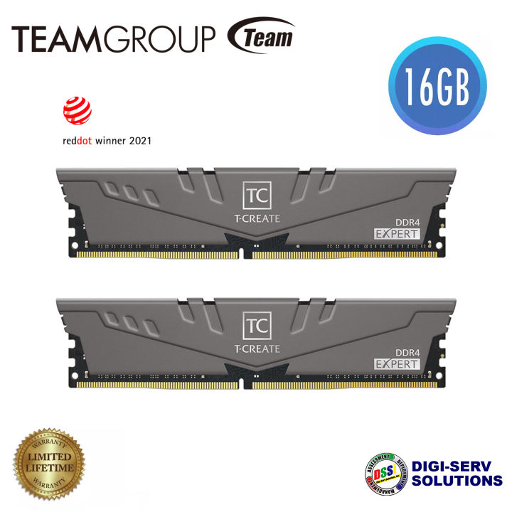 Team T-Create Expert 8GBx2 DDR4 3600MHz Desktop Memory Module, CL18, 10