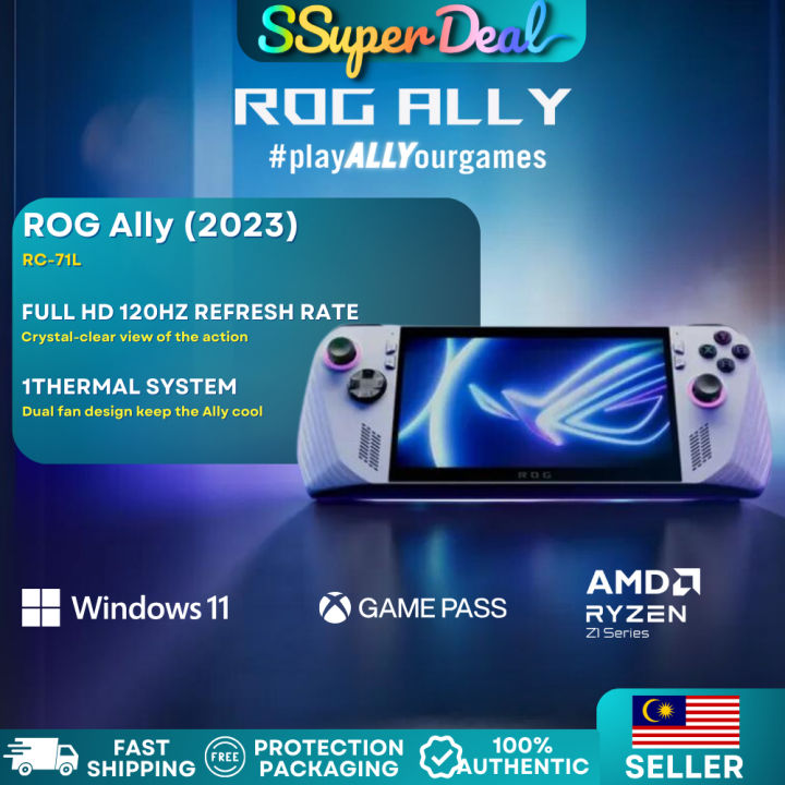 ASUS ROG Ally 7" 120Hz Gaming Handheld | AMD Ryzen Z1 / Z1 Extreme | Lazada