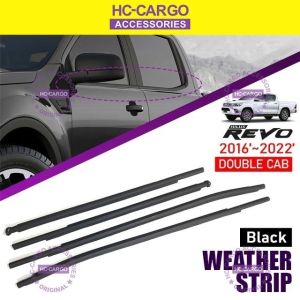 Toyota Hilux Revo 2016 - 2024 Car Outside Window Moulding Weatherstrip Seal Belt Weather Strip Plastic Trim