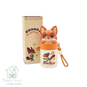 Bình nước giữ nhiệt Judy Hopps inox 316 200ml có dây xách fullbox giữ nóng lạnh 6-12 tiếng