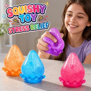Water Drop Squishy Toy Dreamy Color Safe Tpr Material Stress Relief Fidget Gift For Kids Teens