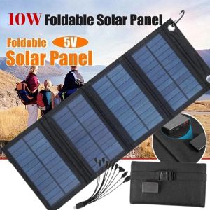 10W Foldable Solar Panel Charger 5V USB Output Power Charge Portable Solar Cells for Phone Home