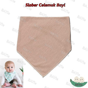 BAYIe - 1 PCS Slaber Slabber BIB Celemek Bayi Anak Model Segitiga POLOS Multifungsi/ Tatakan Air Liur Tadah Iler / Celemek Makan