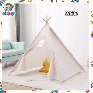 110-180cm Kids Teepee Indian Tent Portable Play House Canvas Outdoor Tent Toys For Children Indoor Playhouse