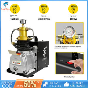 【1 year warranty】Tuxing TXES031 4500psi 300bar 30MPa Dual Cylinder Adjustable High Pressure Air Compressor