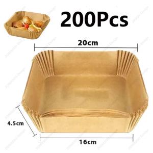 50-400Pcs Air Fryer Baking Paper Disposable Non-Stick Oil-proof Parchment Mat for Cooking Microwave Oven Pan Pad Sheet BBQ Roast2026
