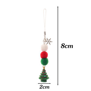 Christmas Pendants Interesting Cute Plastic Resin Santa Snowflake Exquisite Practical Perfect Phone Bag Keychain Decor