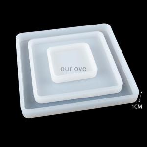 [COD] ourlove Square Silicone Casting Epoxy Molds For DIY Resin Tray Coaster Jewelry Moulds