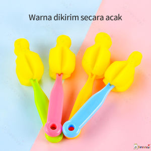 BABY KURUK Sikat Spons Pembersih Botol Susu / Pembersih Botol Susu dan Empeng Dot Bayi / Sikat Botol