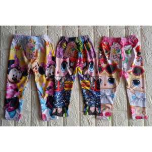 CELANA LEGGING ANAK FULL MOTIF KARTUN - CELANA LOL BTS MINNIE BARBIE PERI FROZEN - LEJING PANJANG ANAK PEREMPUAN