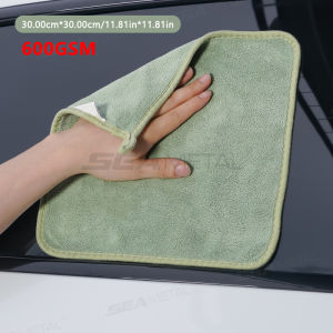 SEAMETAL 600GSM Car Cleaning Towel Thicken High Water Absorbent Auto Wash Towel Ultra-Soft Microfiber Scratch-Free Drying Cloth