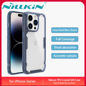 Nillkin for Apple iPhone 15 14 13 Pro Max Plus Case Crystal Nature TPU Shockproof Back Cover iphone15 casing