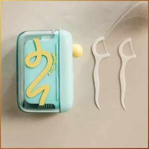 กล่องเก็บไหมขัดฟัน พกพาได้ กล่องเก็บของ สะดวก เรียบง่ายและมีสไตล์ กดเพื่อแคะฟัน เรียบร้อย ใช้ได้จริง