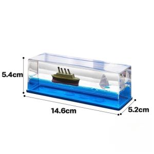 Hodepart เรือสำราญ เรือที่ไม่มีวันล่ม ขวดดริฟท์ของเหลว เครื่องประดับเดสก์ท็อปเหลว ไททานิค ของขวัญวันเกิด