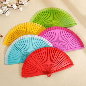 DUOJI Màu trơn Quạt trơn Tây Ban Nha Thủ công Nghệ thuật thủ công Quạt gấp bằng gỗ nguyên chất Hiện đại Đơn giản Quạt đạo cụ trang trí Đạo cụ