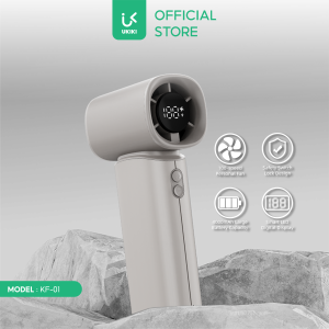 【มีมอก.】UKIKI พัดลมพกพา ขนาดเล็ก 4000mAh ปรับแรงลมได้ 100 ระดับ ลมแรงนาน 12ชม. พัดลม USB ชาร์จไฟได้ เบา พกง่าย รุ่น KF01
