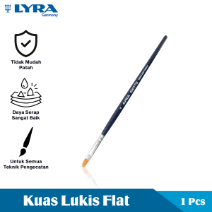 LYRA Kuas Lukis France Serie 600 1 Pcs Taklon Flat Art Brush Painting Brush Peralatan Melukis LYR-670000