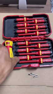 13Pcs Insulated Electrician Screwdriver Set Screwdriver with Magnetic Tip NonSlip Grip Electricians Tool