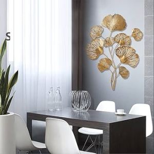 Walldecor Berkah Hiasan Dinding Besi Big Size 100x50 Wall Dekor Nordic Daun Bunga Leaf Gingko Modern