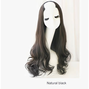 Wig female long hair comic bangs sweet round face big wavy fluffy long curly hair