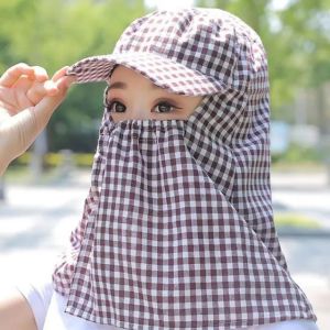 Summer Wide Brim Outdoor Face Neck And Protective Cover Ear Flap Women Breathable Tea Picking Hiking Sun Hat Foldable