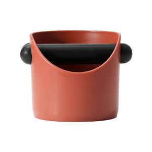 JustLiving Espresso Knock Box Coffee Grounds Container with Removable Knock Bar Espresso Dump Bin with Non-Slip Base Shock-Absorbent Espresso Accessories Durable Barista Tool Espresso Dump Bin