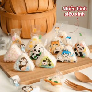 Combo 100 Túi Đựng Cơm Nắm Túi Đóng Gói Rong Biển Sushi Khuôn Túi Sushi Bento Phụ Kiện Rong Biển MEHOM- HC06