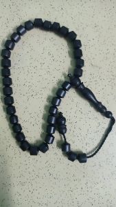 Tasbih Fibre Kelor Galih( Bukan Kayu) 33 BIJI 8MM/TASBIH GEMUNGGUL HITAM BLACK MORINGGA TASBIH 33 SEEDS 8MM  🌾