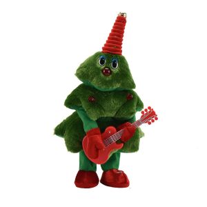 (SG Seller) 35cm Electric Dancing Christmas Tree Plush Toy Christmas Decoration Swinging Singing Christmas Gift PL90