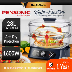 Pensonic 28L Large Capacity Food Steamer with Double Heaters | PSM-1605 (Egg Steamer Cookware Multi Cooker Periuk Kukus Pengukus Makanan 蒸锅 蒸鍋)
