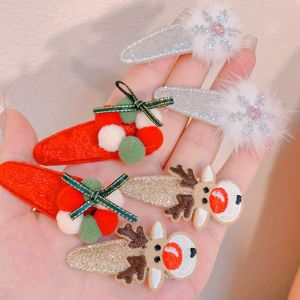 HUIHEYU Christmas tree Antler Hairpin Duckbill Clip Han Clothes Accessories Deer Horn HeadWear Cute Hair Decoration Christmas Hair Clip Hair Accessories