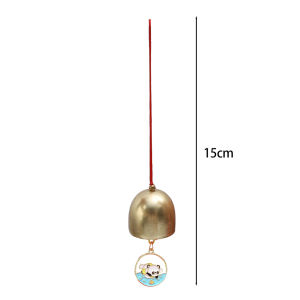 YESPERY Copper Metal Bell Cute Panda Wind Chime Pendant Anti-Theft Door Bell Home Decorat Call Bell Service Supplies New Year Decoration