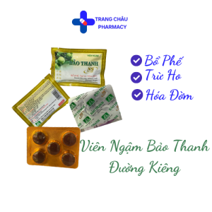Viên ngậm Bảo Thanh không đường Vĩ 5 viên. Hộp 20 vĩ