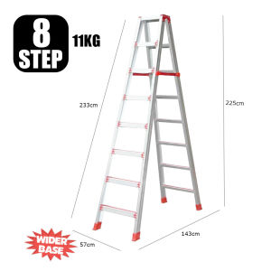 8 Step Ladderman Commercial Use Heavy Duty Aluminium Double Sided Ladder Foldable Multi Purpose Ladder Tangga Lipat 楼梯