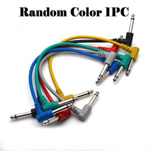 1pc 30cm Low Noise Shielded Electric Guitar Audio Cable Leads Right Angle Effect Pedal Adapter Plug