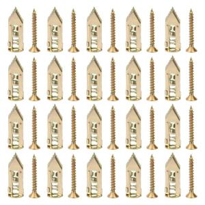 20 Count No Drill Wall Mounting Screws High Load Capacity Drywall Anchors Not -Corrosion Construction for Industrial