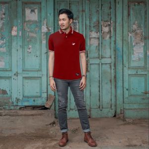 ANYWAY POLOSHIRT MAROON 039