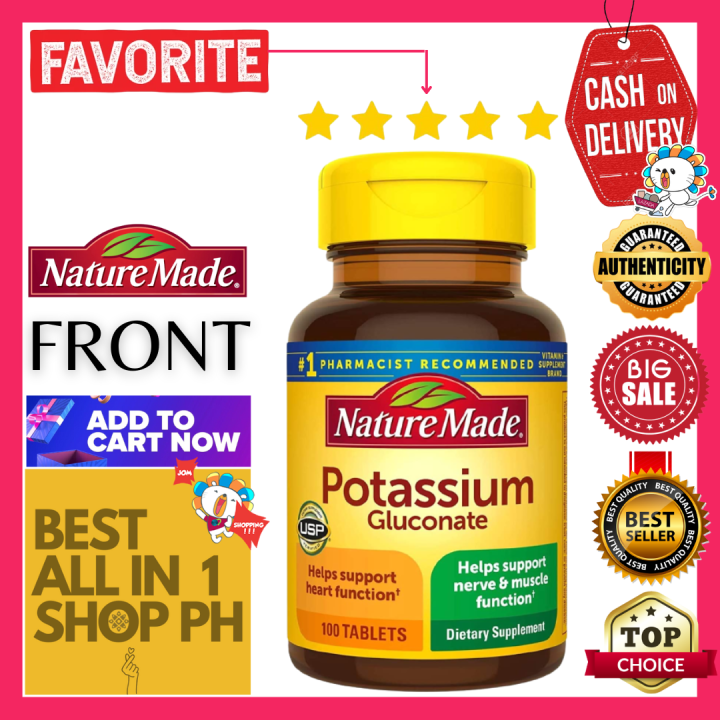 Nature Made Potassium Gluconate 100 Tablets Lazada Ph 