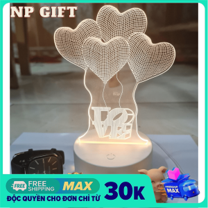 [Miễn phí khắc chữ và tặng kèm hộp quà] Đèn ngủ chữ love - đèn led trang trí phòng ngủ - quà tặng người yêu ý nghĩa