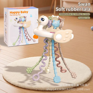 Aoduoyaya Baby Finger Toy Pull String Sensory Toys Baby Teether Toys Toddler Rattle Motor Skills Toy Mainan