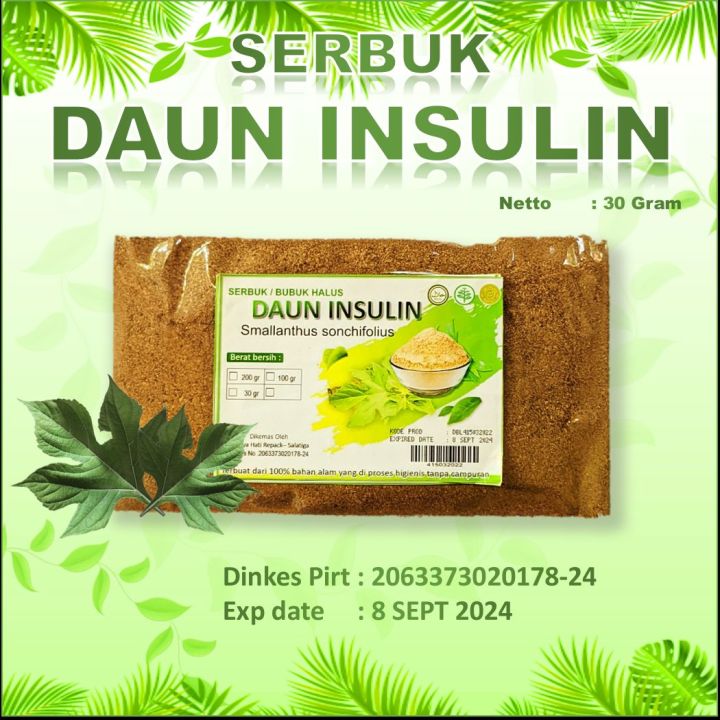 Daun Insulin Bubuk Insulin Leaves Serbuk Daun Insulin Insulin Bubuk Lazada Indonesia